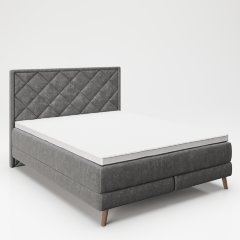 Кровать деревянная «Одри» (Audrey) 160x200 с мягкой обивкой и наматрасником