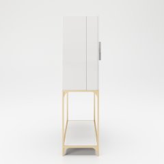 Барный шкаф с двумя дверцами, LED-подсветкой и зеркалом «Брэнди» (Brandi)