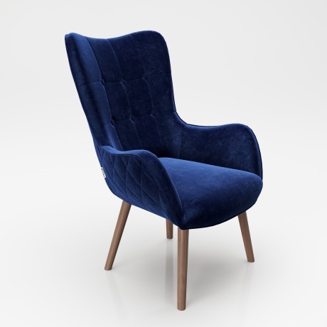 Кресло с ножками из массива дерева «Бриджет» (Bridget)