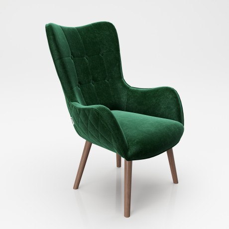 Кресло с ножками из массива дерева «Бриджет» (Bridget)