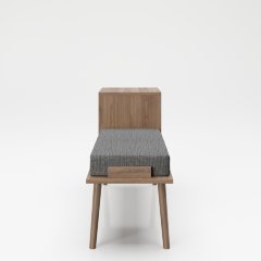 Скамейка «Моник» (Monigue) с двумя ящиками и подушкой на сиденье