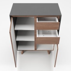 Высокий комод «Виктория» (Victoria) с двумя дверцами и двумя выдвижными ящиками