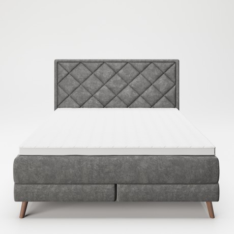 Кровать деревянная «Одри» (Audrey) 140x200 с мягкой обивкой и наматрасником