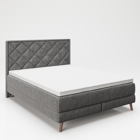 Кровать деревянная «Одри» (Audrey) 140x200 с мягкой обивкой и наматрасником