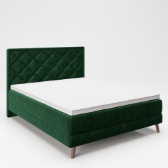 Кровать деревянная «Одри» (Audrey) 140x200 с мягкой обивкой и наматрасником