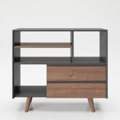 Шкаф «Виктория» (Victoria) с двумя выдвижными ящиками и четырьмя открытыми полками