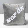 Декоративная подушка бархатная «Эллен» (Ellen) с надписью пайетками «Hop on»