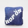 Декоративная подушка бархатная «Эллен» (Ellen) с надписью пайетками «Hop on»