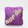 Декоративная подушка бархатная «Эллен» (Ellen) с надписью пайетками «Hop on»