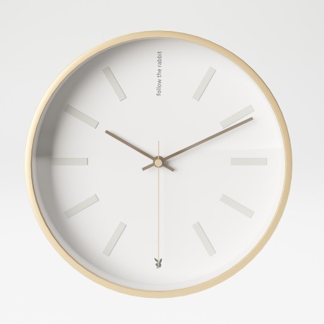 Настенные часы круглые в золотистой раме «Хизер» (Heather)