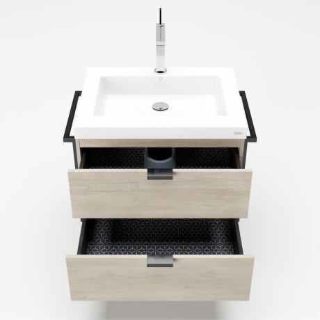 Навесная тумба с прямоугольной раковиной «Дженис» (Janice)