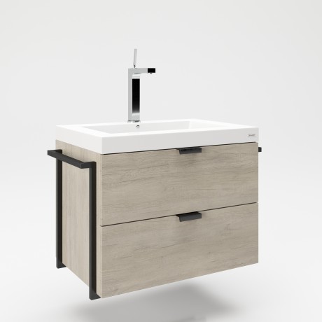 Навесная тумба с прямоугольной раковиной «Дженис» (Janice)