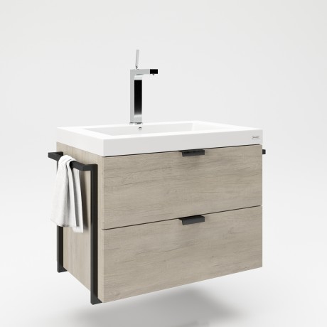 Навесная тумба с прямоугольной раковиной «Дженис» (Janice)